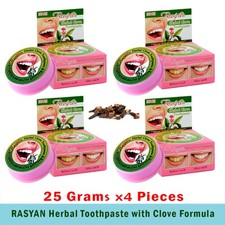 Set4 Pack Herbal Toothpaste Clove Formula 25g Whitening Breath Oral Care Natural