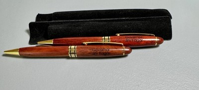 #ad 1991 Governor Jim Edgar Illinois Wood Barrel Ball Point Pens. $25.00