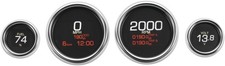 Dakota Digital MLX-8496 MLX Series 4 Gauges Set - Chrome