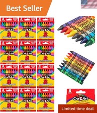 12 Packs of 8 Count Jumbo Crayons - Colorful Classroom and Home Essentials
