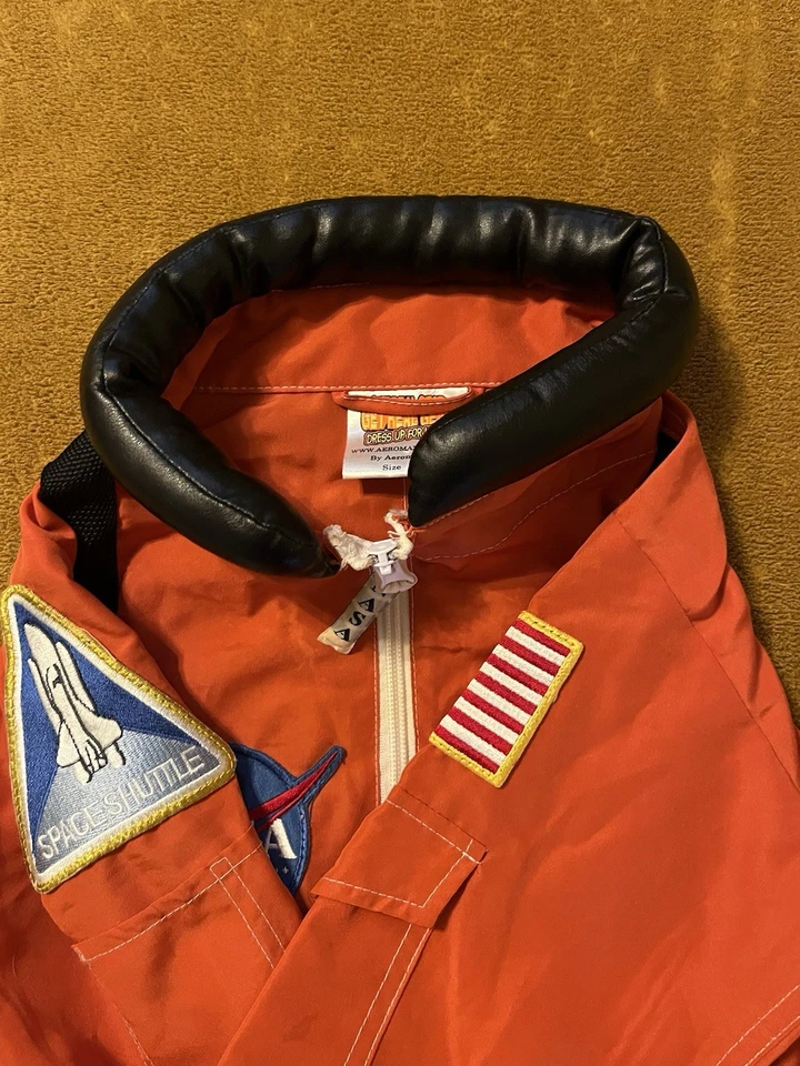 Traje espacial naranja de la NASA Disfraz Talla 4-6 Traje de astronauta Halloween Vestir a la derecha Foto 4 de 4