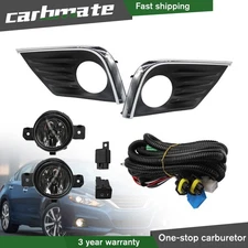 Front Bumper Fog Lights Lamp W/Bezel+Switch For Nissan Altima 2016 2017 2018