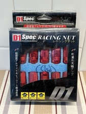 D1 Spec Racing Lug Nuts M12 X 1.25 Red Al7075 Forged Aluminum 20pcs Set