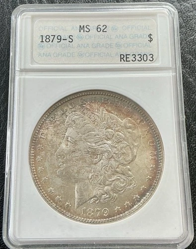 1879-S Ms-62 Ana Old Holder Morgan Silver Dollar Toner