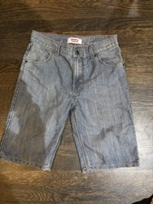 Levis Bermuda Girls Mid Rise Stretch Blue Jean Shorts Size 16 R