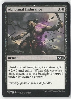 Abnormal Endurance 85 Common Core Set 2019 Magic: The Gathering Near Mint