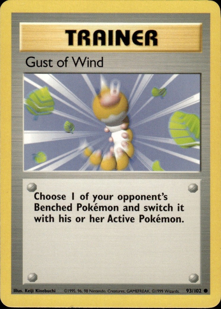 GUST OF WIND - Base Set - 93/102 - Common - Pokemon Card - BC