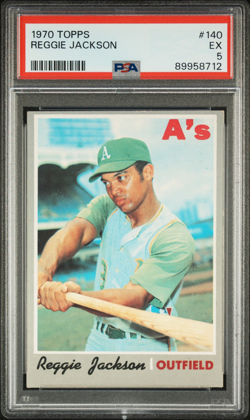 1970 Topps #140 REGGIE JACKSON A's PSA 5 EX