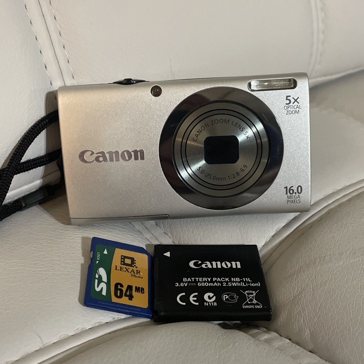 Canon PowerShot A2300 HD PC1732 16.0 MP Digital Compact Camera 5x