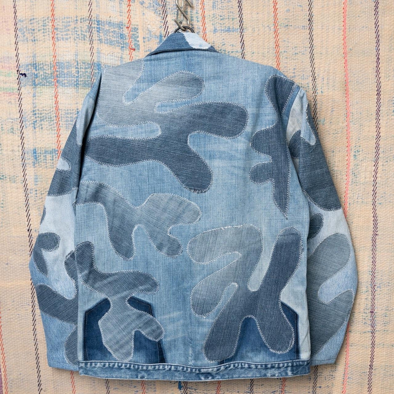 Custom upcycled patchwork denim jacket - image 2