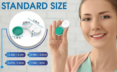 Contact Lens Cases 12 Pack. One Year Bulk Supply. Protect Your Eyes by Changi...