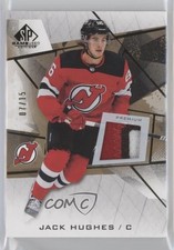 2021 Upper Deck SP Game Used Gold Premium Memorabilia 7/15 Jack Hughes #11 um0