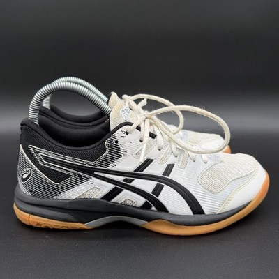 Asics Women's Gel Rocket 9 Athletic court shoes size women 7.5 White Black Gum