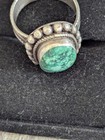 Vintage Navajo Sterling Silver & Large Turquoise Cabochon Ring Size 7 — photo 6