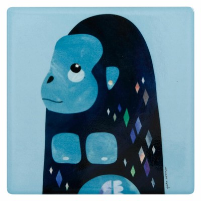 Maxwell & Williams Pete Cromer Untersetzer Gorilla, Keramik, Kork 9.5 x 9.5 cm