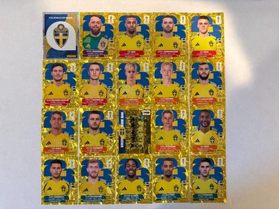 2026 Panini World Cup Sticker Rare Gold Crumple Foil Sweden