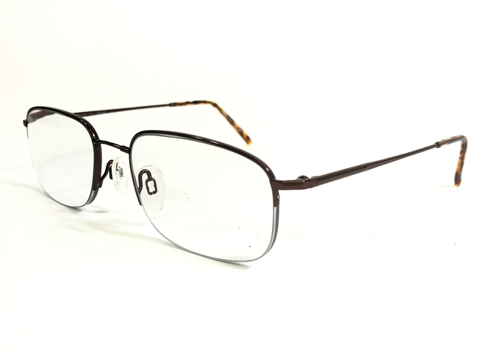 Flexon Eyeglasses Frames 606 COFFEE Brown Rectangle Half Rim 54-19-140 14890₽