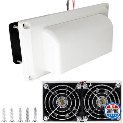 Autoxbert Rv Side Vent Fan 25W 12V Small Vent Ventilation Exhaust Fan For Rv
