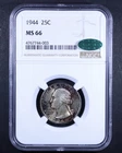 1944 Washington Quarter - 25c NGC MS66 CAC ✅ - Cool Coin!