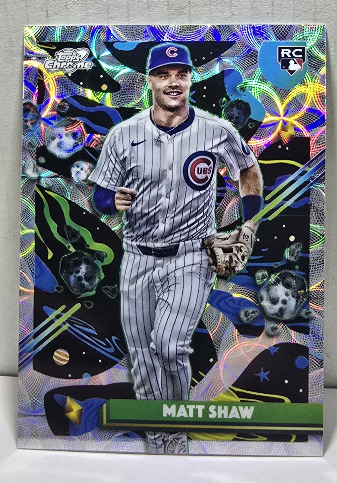 Topps 2025 Cosmic Chrome Matt Shaw #35 Nucleus Refractor SP Rookie Chicago Cubs