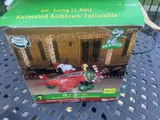 Gemmy Peanuts SANTA SNOOPY & WOODSTOCK FLUGZEUG Urlaub aufblasbar! Gebraucht