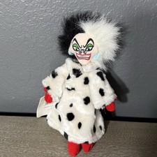 Vintage NWT Disney Store Mini Bean Bag Plush Cruella DeVille 101 Dalmatians 8"