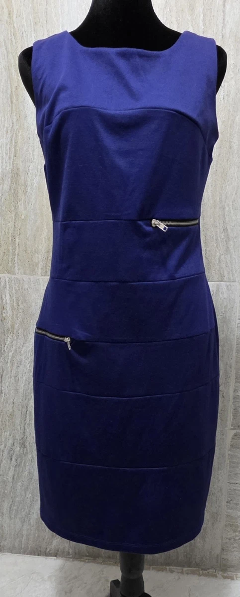 en focus studio blue dress PRELOVED "ENFOCUS STUDIO" KATIE BLUE LADIES SHEATH DRESS SIZE 4