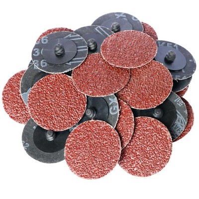 Hiqalty 100Pcs 2'' inch Sanding Disc Roll Lock R-Type Sandpaper Quick Change... 