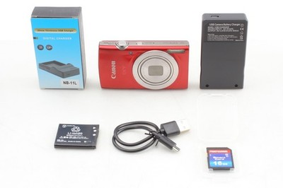 [Exc+5] Canon IXY 200 Red PowerShot ELPH 185 20MP 8x Digital Camera From JAPAN