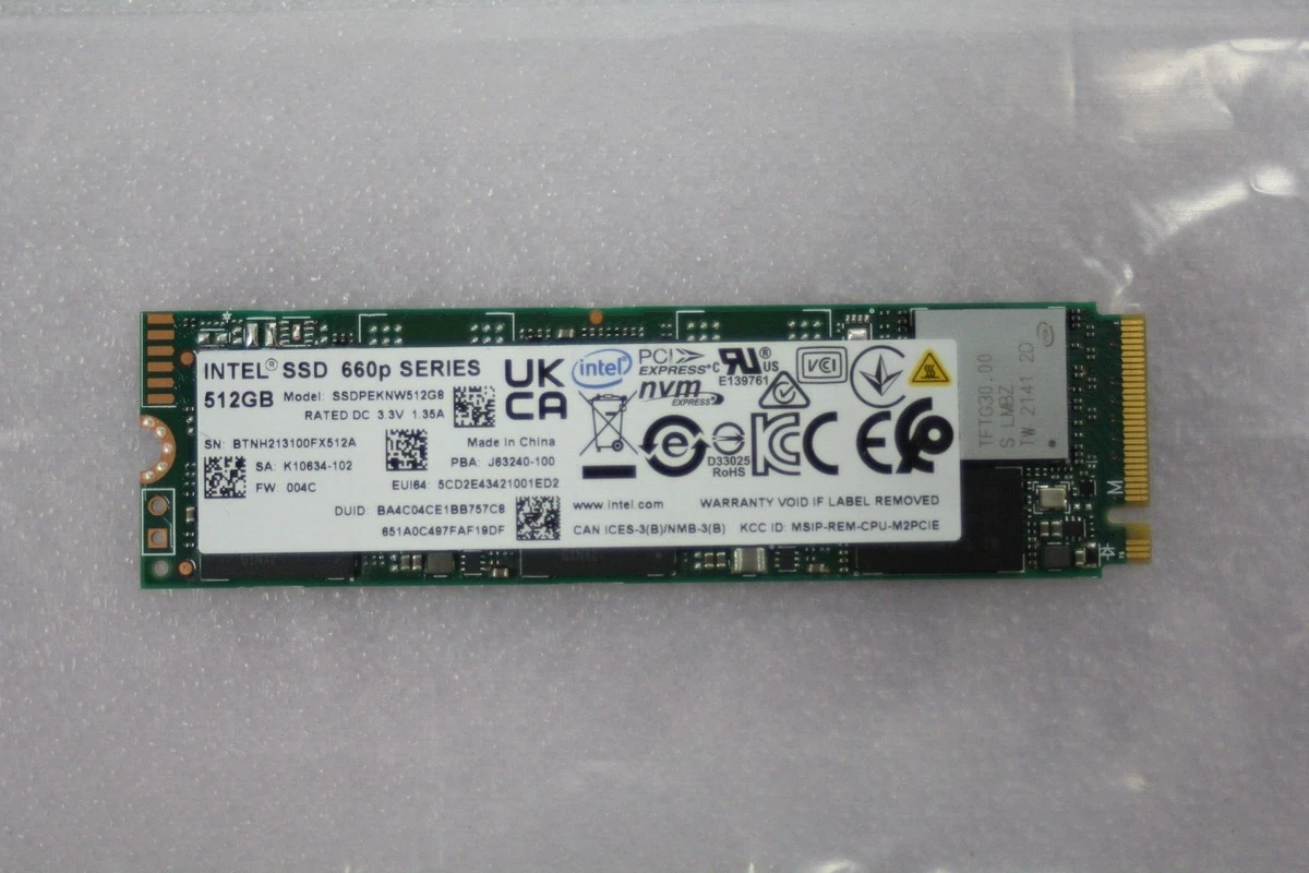 INTEL M.2 SSD 512GB 健康度95% Intel SSDSCKKF512G8 - 512GB M.2 2280 SATA III NGFF Solid State SSD