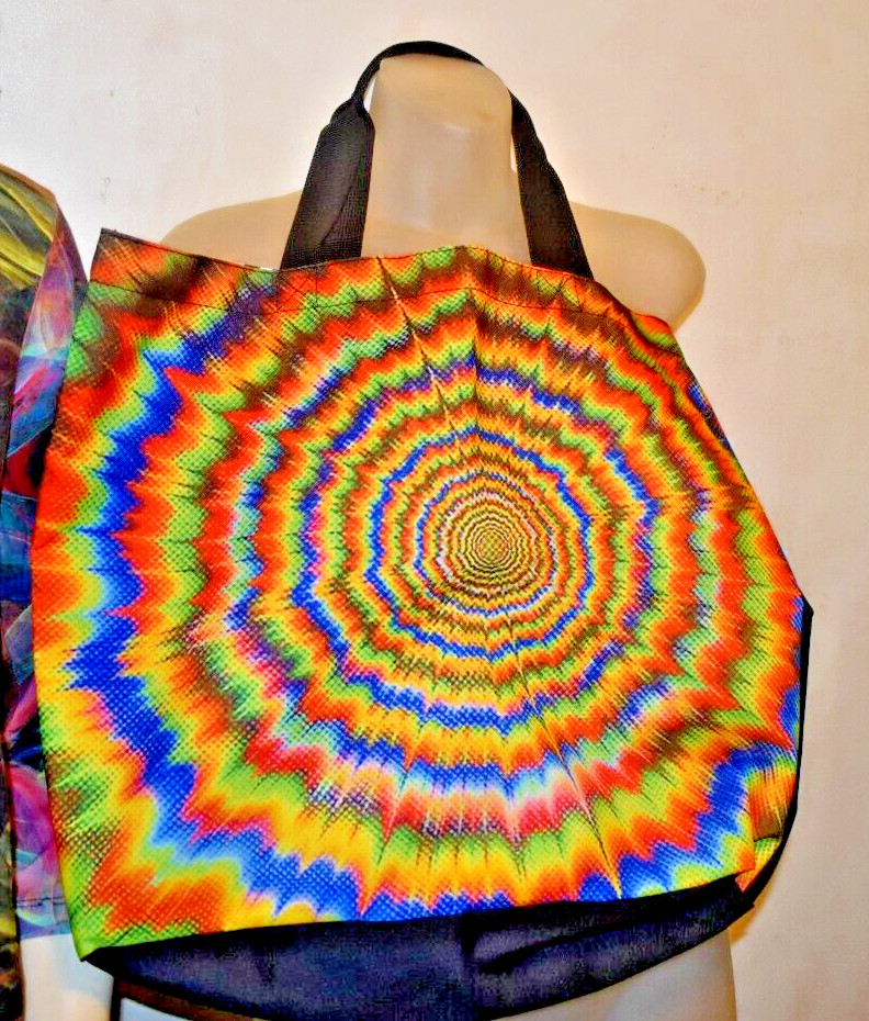Psychedelic  Illusion  Trippy 2 Sided   Shoulder … - image 1