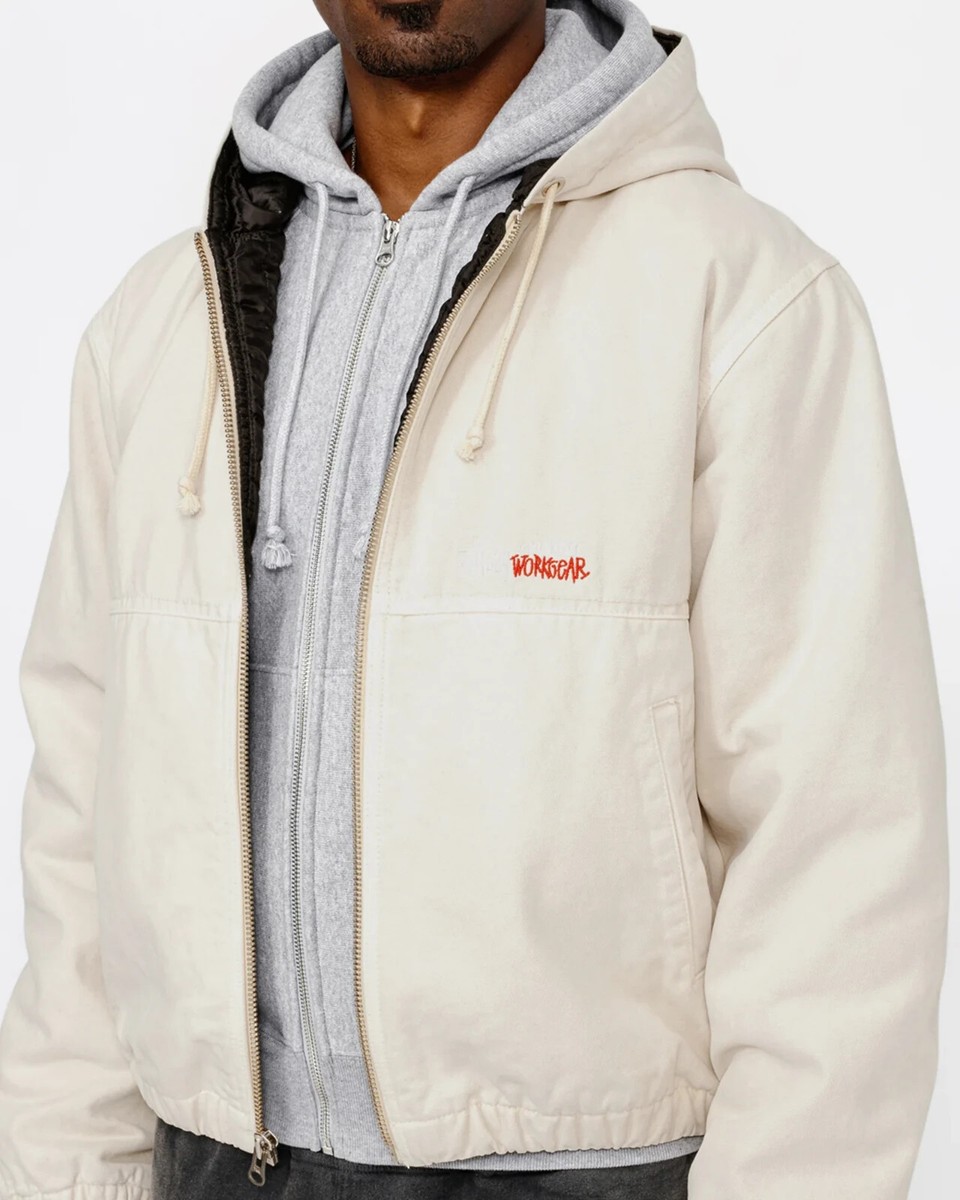 2023 STUSSY CANVAS INSULATED WORK JACKET BONE OFF WHITE 2023 STUSSY CANVAS INSULATED WORK JACKET BONE OFF WHITE