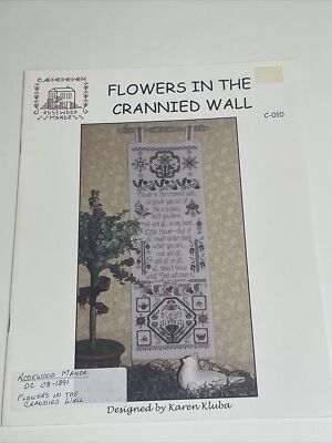 Rosewood Manor Flowers In The Crannied Wall Cross Stitch Pattern