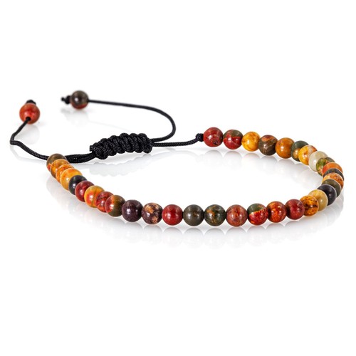 Makramee Armband Bracelet Perlenarmband 4mm Perlen Multi Color Damen Herren - Bild 14 von 20