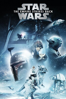 1980 Star Wars Episode V The Empire Strikes Back Movie Poster 11X17 Vader  