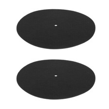 2Pcs Turntable Slipmat Felt Record Player Mat Turntable Cork Mat