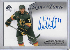 2021-22 UD SP Authentic hockey William Karlsson Sign of the Times auto card