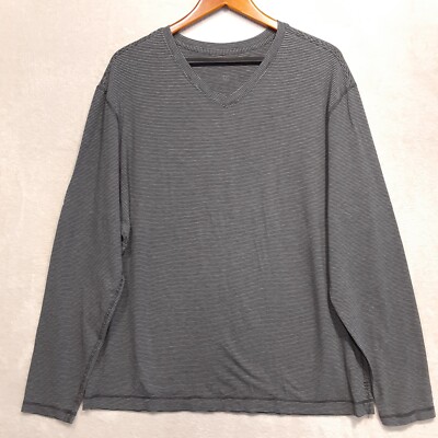 Lululemon Mens Long Sleeve Speed Up T-Shirt Sz.XXL/Black/Striped/Athletic/Casual
