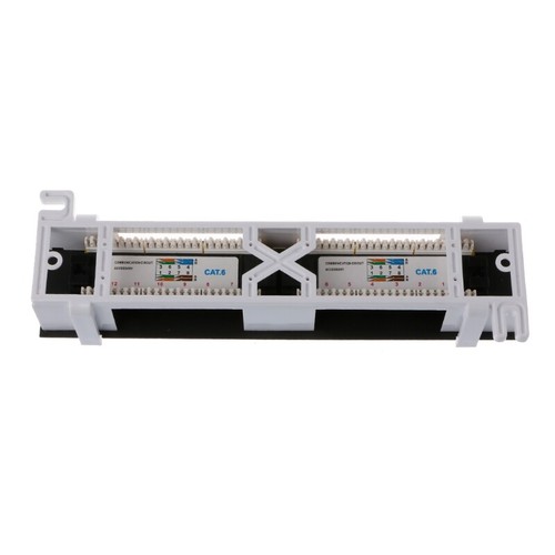 CAT6 Patch Panel Wall-Mount and Rack Mount RJ45 Networking Patch Panel 12 Ports - Afbeelding 6 van 6