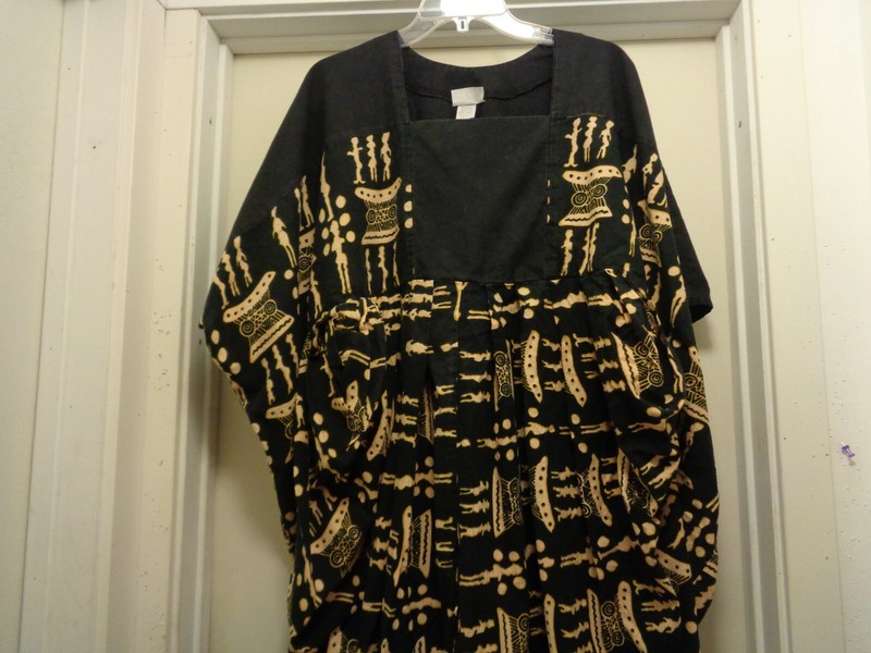 AFRICANA BALLON TYPED DRESS FREE ISLAND ONE SIZE AFRICAN STYLED