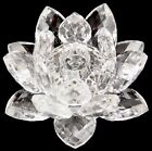 Swarovski Crystal Water Lily Lotus Flower Candlestick Holder Medium 4" w/ Box