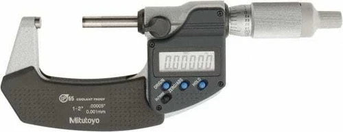 Mitutoyo 293-345-30 Electronic Outside Micrometer, 1 to 2" Range, IP65