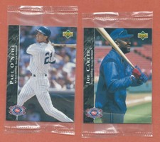 1995 Upper Deck Post Baseball; Paul O'Neill # 7, Joe Carter #8 (of 18) sealed