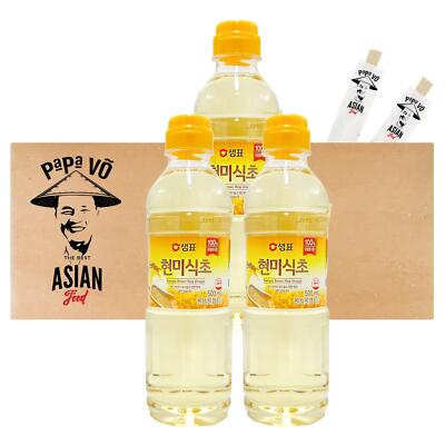 Sempio Koreanischer Brauner Reisessig 3x500ml Brown Rice Vinegar Reis Essig brau