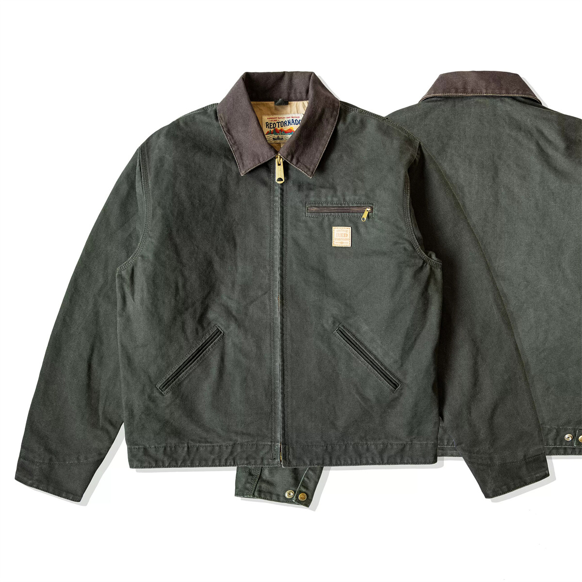 Red Tornado Retro Duck Detroit Jacket Men Classic Workwear