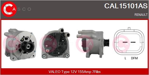 Casco Lichtmaschine Generator 155A 12V FüR Renault Megane II 1.9 Dci 2.2 2.0-image