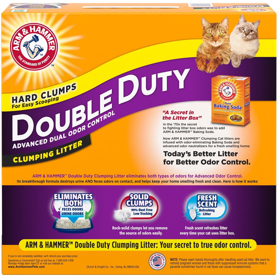 ARM & HAMMER Duty Cat Litter, Advanced Odor Control Clumping Cat Litter, 20 lbs eBay