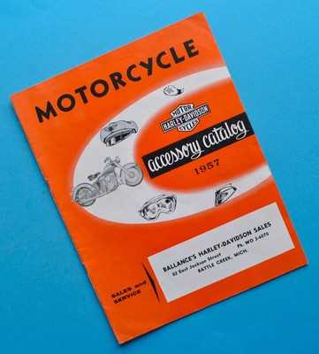 1957 Harley Accessory Catalog Book EL FS FL FLH UL US UH ULH WL K KH XL B ST STU