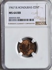British Honduras 1 Cent 1967 NGC MS 64 RB