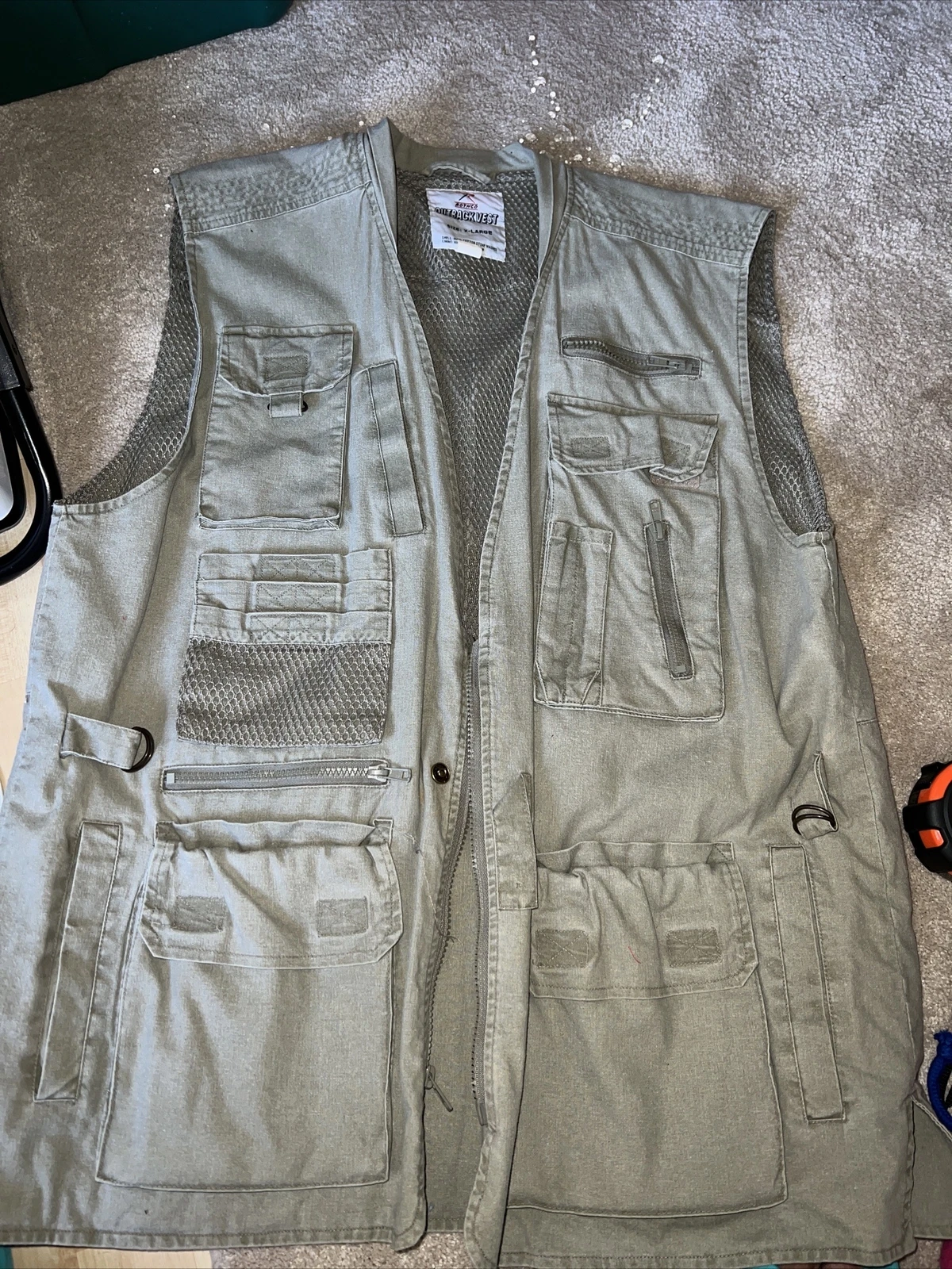 ROTHCO Outback Men's 18 Pocket Outdoor Fishing Hiking Camping Green Vest - X Lg
